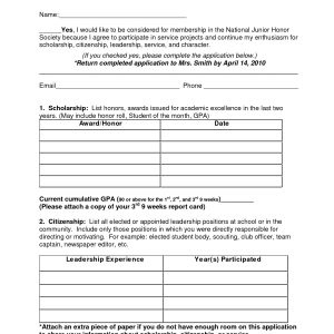 Essays - Application Forms - One (ES-506)